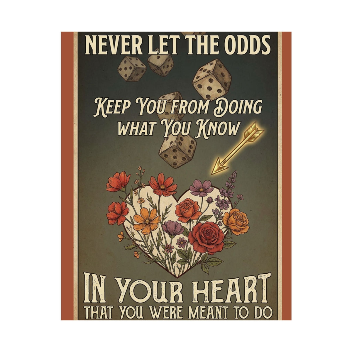 NEVER LET THE ODDS WALL DECORATIONS