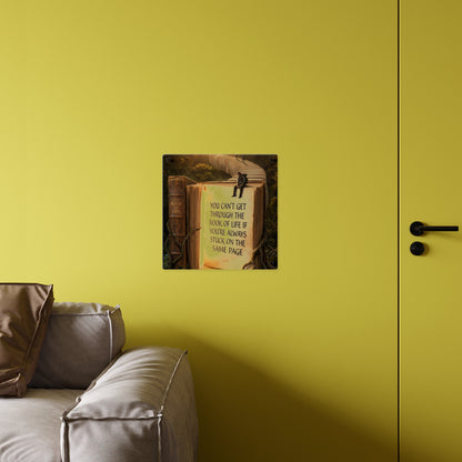 Acrylic Wall Art — "You Can't Get Through the Book of Life" Inspirational Quote Panel
