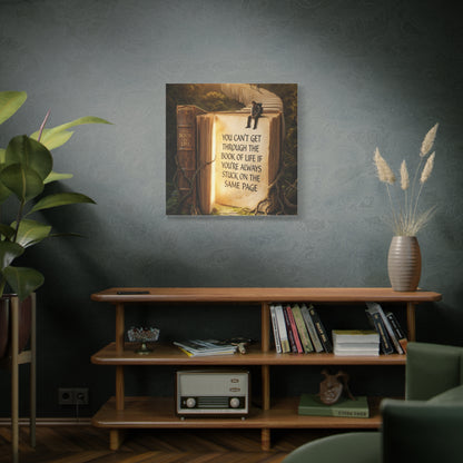 Inspirational Canvas Wall Art — "You Can't Get Through the Book of Life" Quote