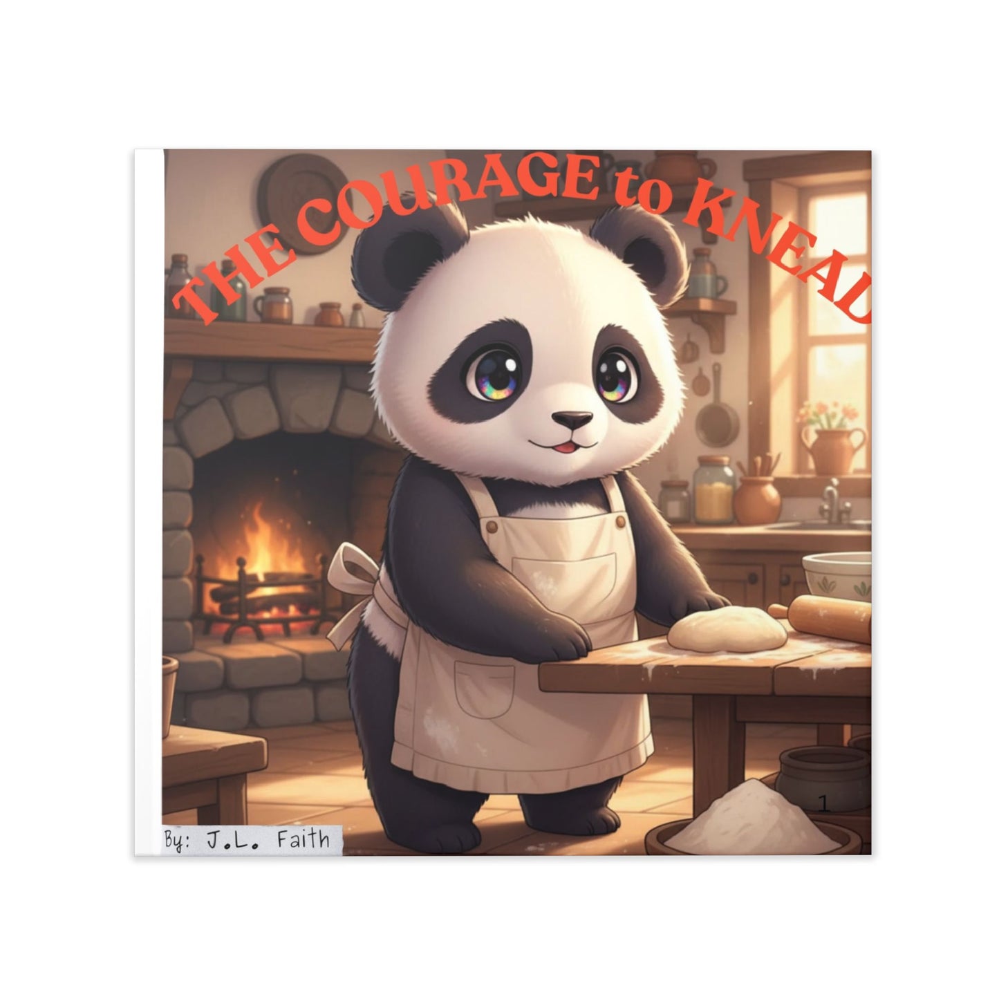 Hardcover Photo Book — “The Courage to Knead” Cute Panda Baking Keepsake