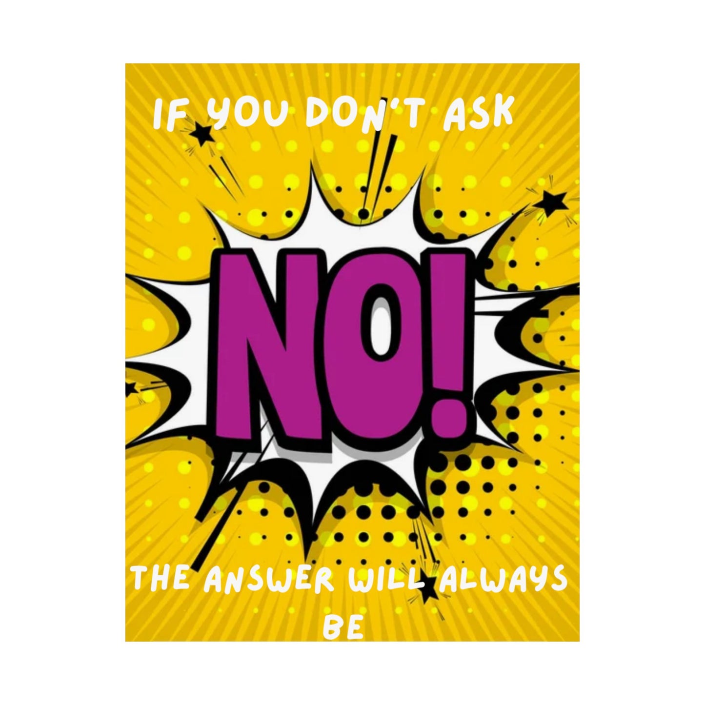 NO! Pop Art Satin Poster