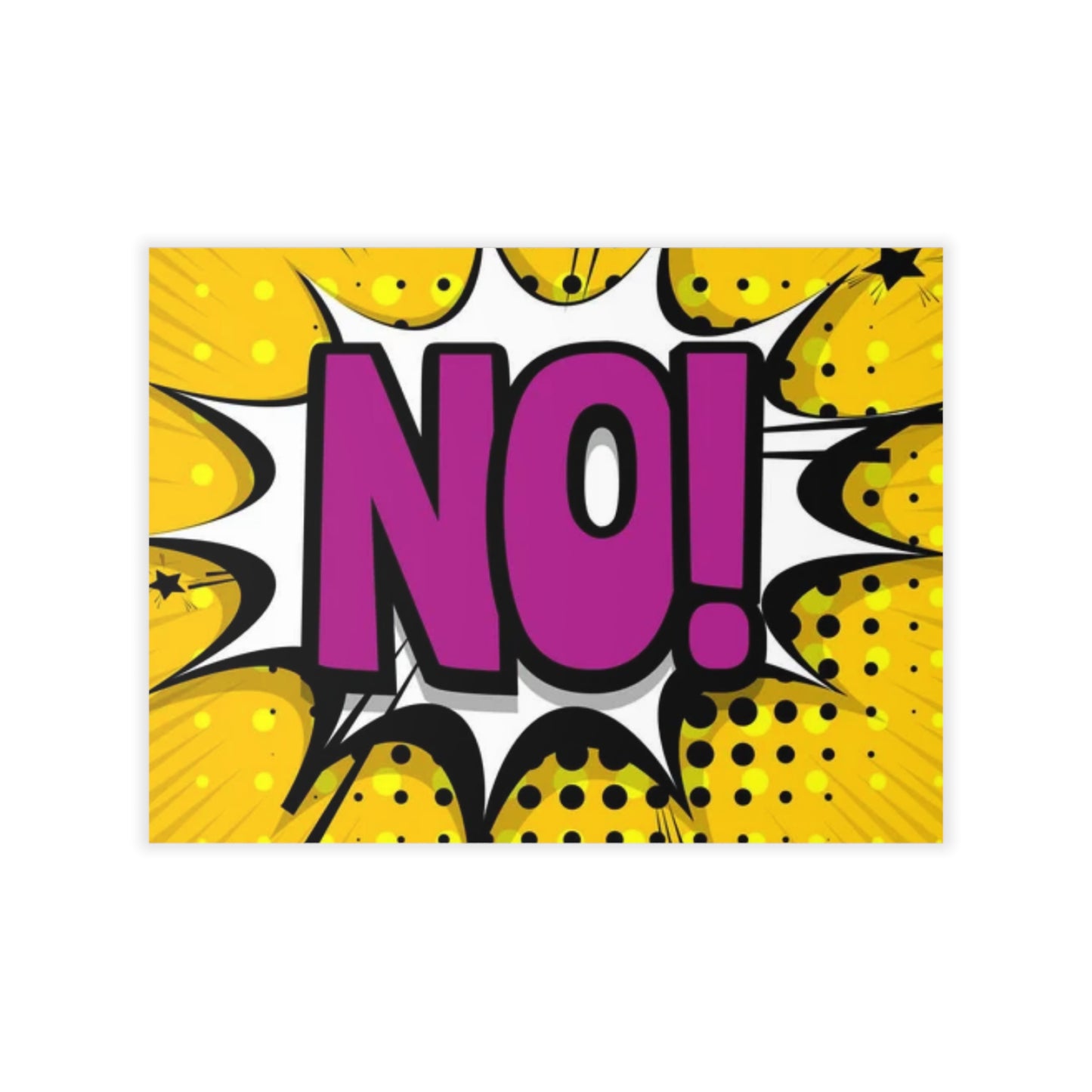 Pop Art "NO!" Wall Decal - Bold Comic Speech Bubble Sticker
