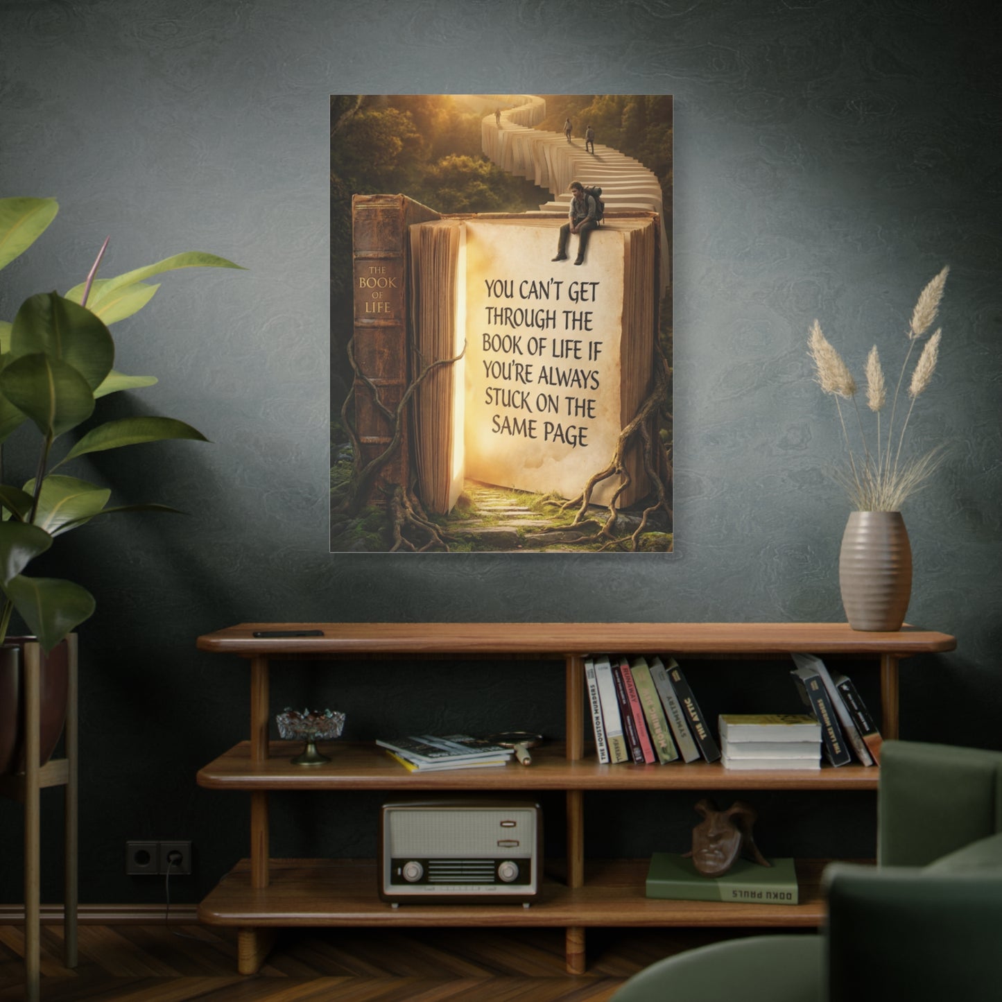 Inspirational Canvas Wall Art — "You Can't Get Through the Book of Life..."