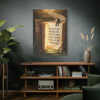 Inspirational Canvas Wall Art — "You Can't Get Through the Book of Life..."