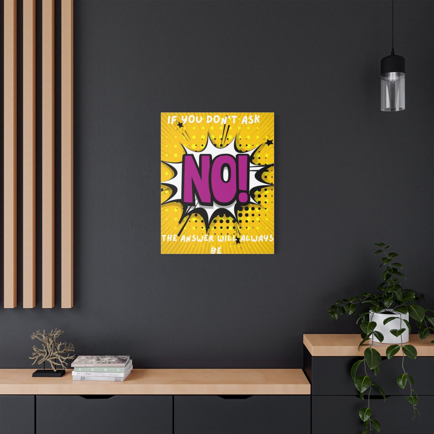 If You Don't Ask The Answer Will Always Be No - Satin Stretched Canvas