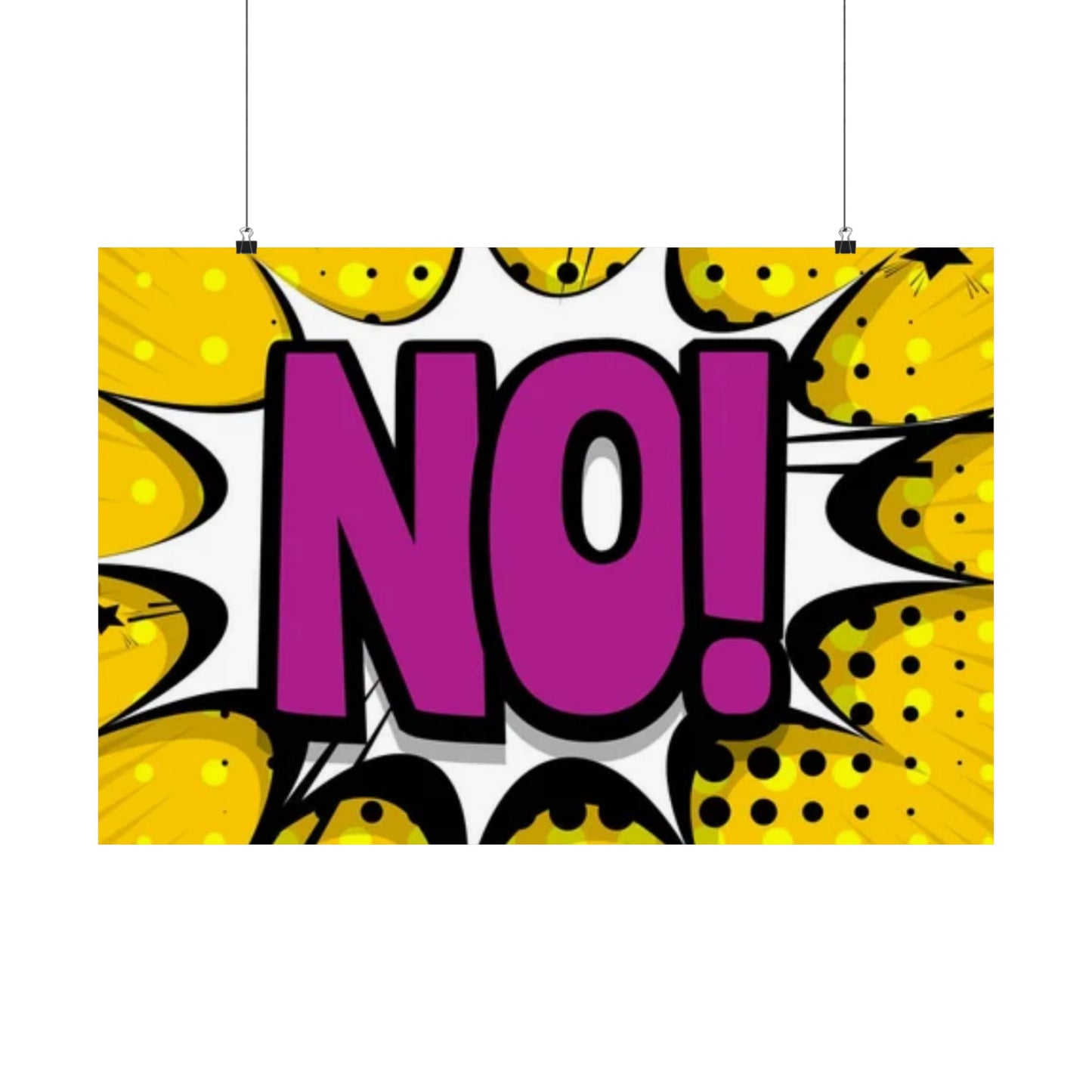 NO! Pop Art Satin Poster