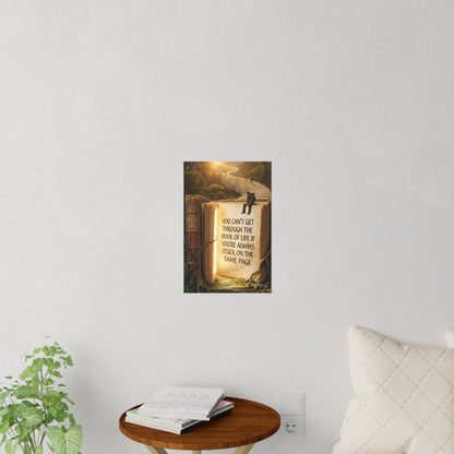 Wall Decal — "You Can't Get Through the Book of Life" Inspirational Book Quote
