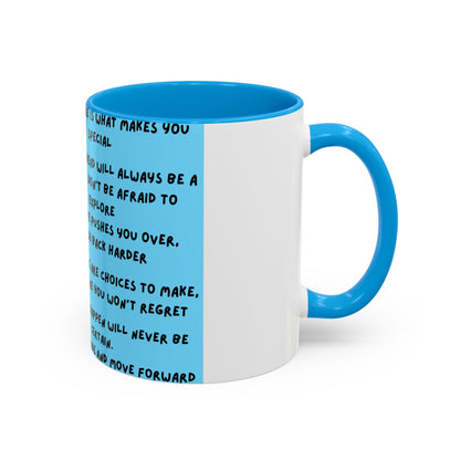Inspirational Quote Color Accent Mug — Motivational Daily Reminder (11oz)