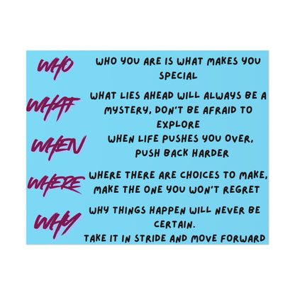 Inspirational Who/What/When/Where/Why Motivational Poster
