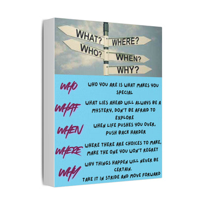 Motivational Question Sign Stretched Canvas