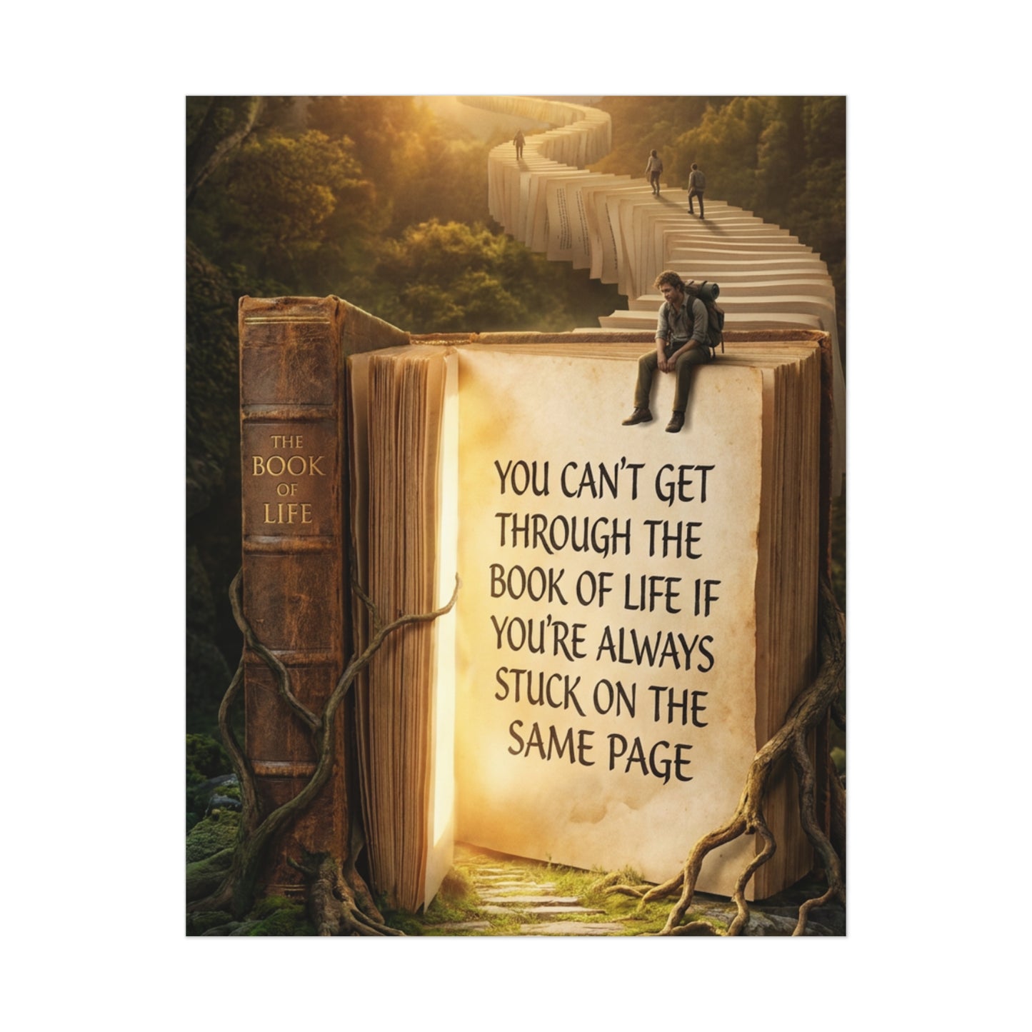 Inspirational Poster – “You Can't Get Through the Book of Life…”