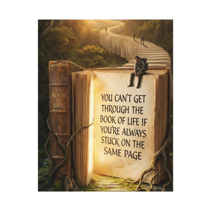 Inspirational Poster – “You Can't Get Through the Book of Life…”