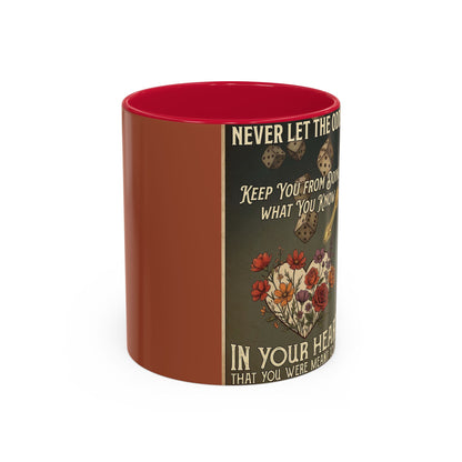 Inspirational Vintage Dice & Roses Coffee Mug (11oz/15oz)