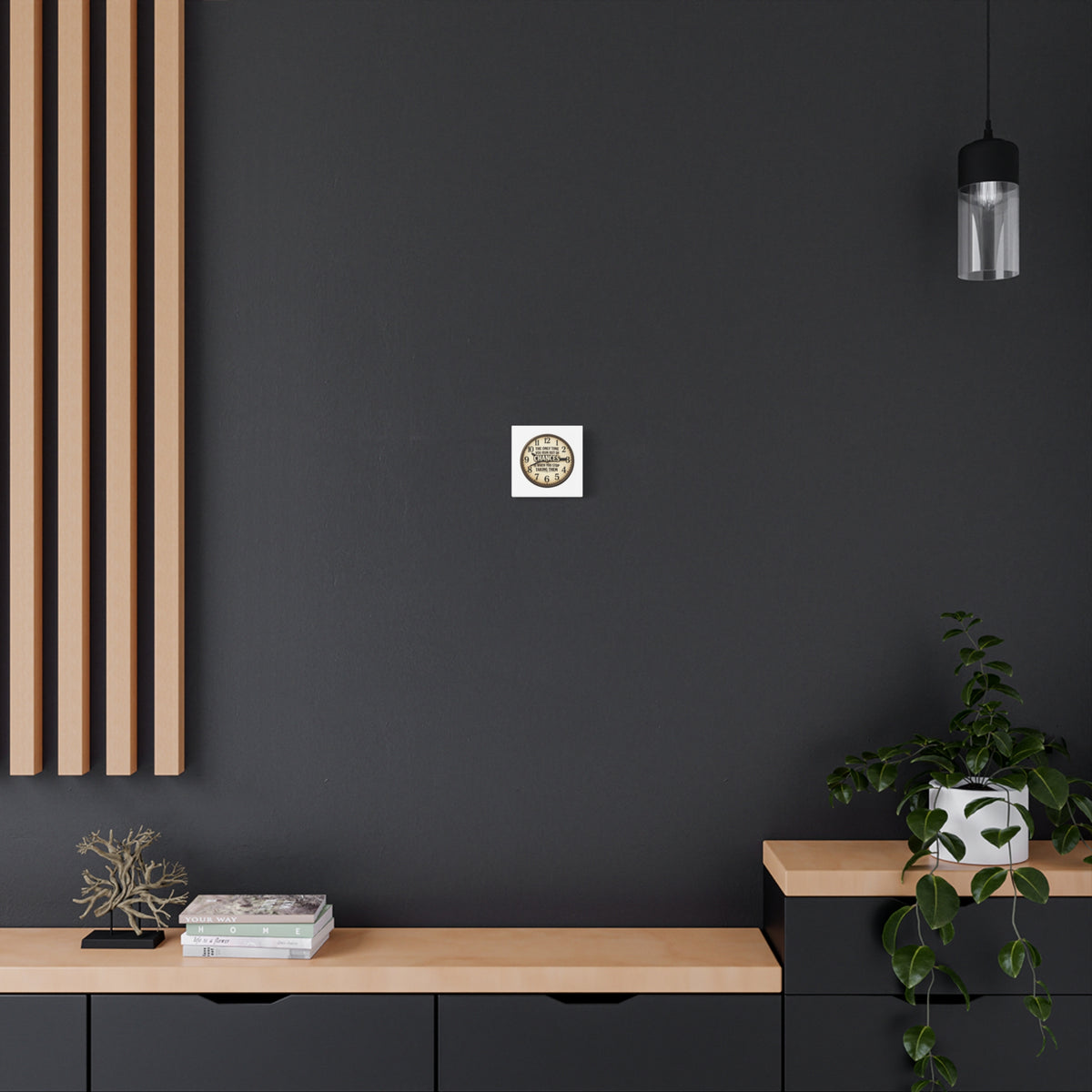 Inspirational Clock Canvas — “The Only Time You Run Out of Chances Is When You Stop Taking Them” Matte Wall Art