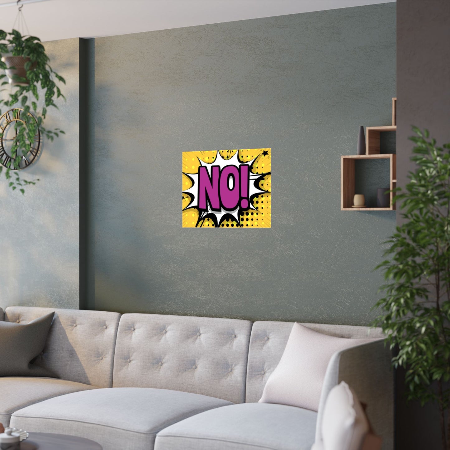 NO! Pop Art Satin Poster