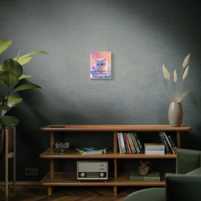 Inspirational Kitten Canvas - “Live in the Present Moment” Matte Stretched Wall Art