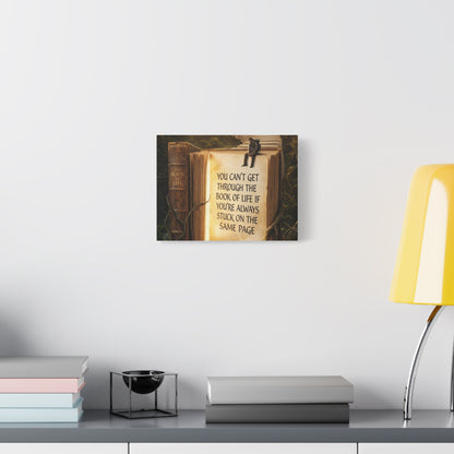 Inspirational Canvas Wall Art — "You Can't Get Through the Book of Life" Quote