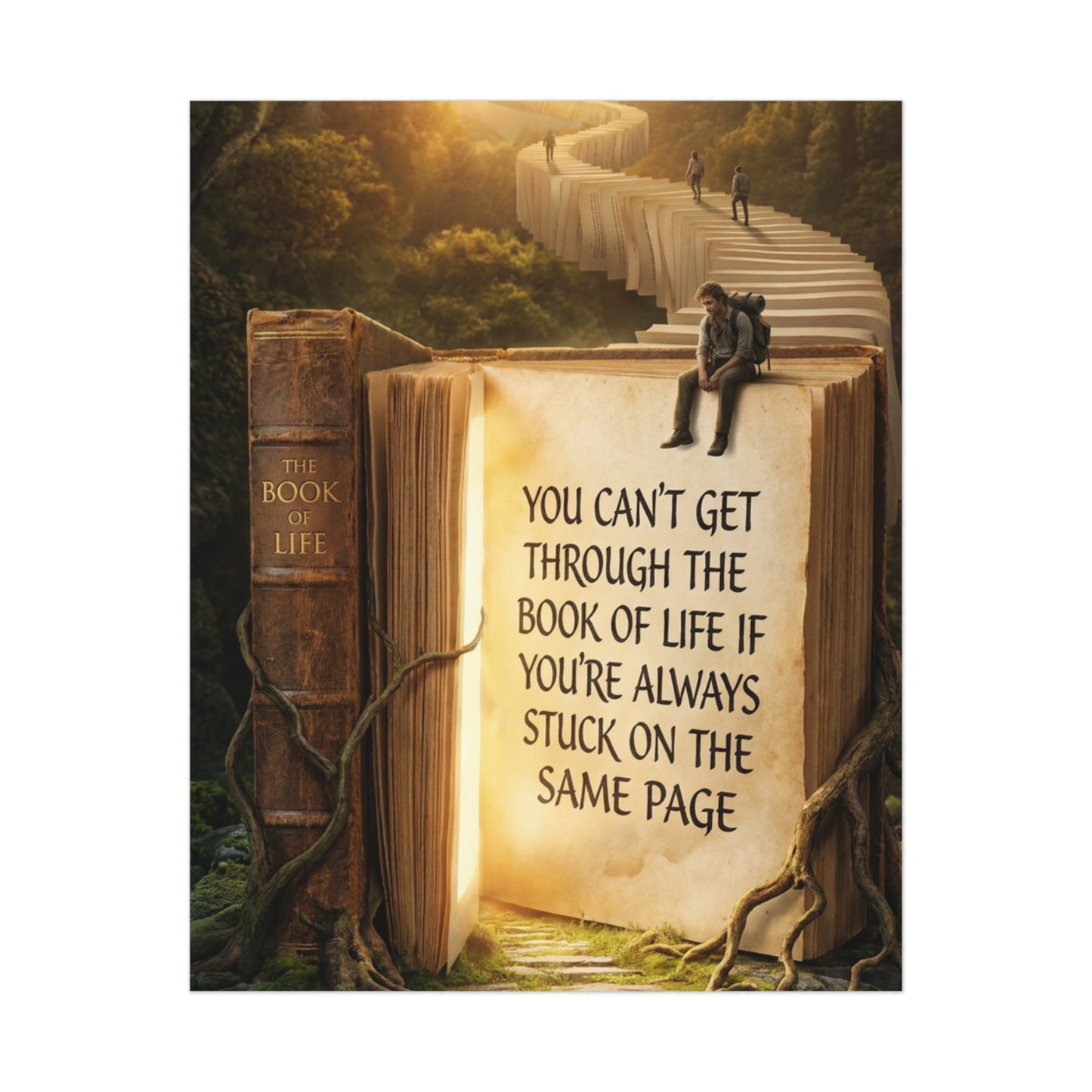 Inspirational Poster – “You Can't Get Through the Book of Life…”