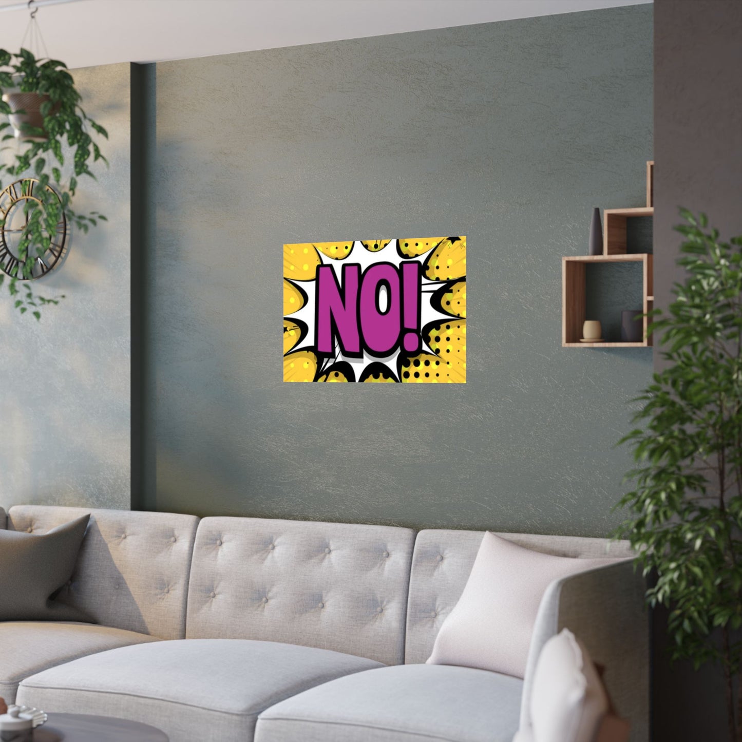 NO! Pop Art Satin Poster