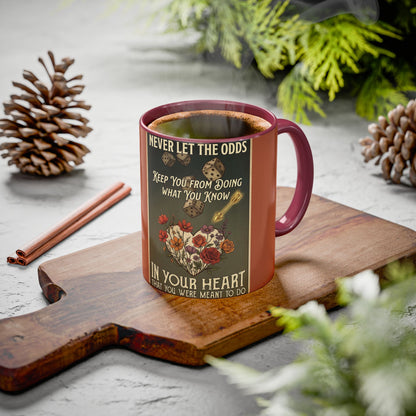 Inspirational Vintage Dice & Roses Coffee Mug (11oz/15oz)