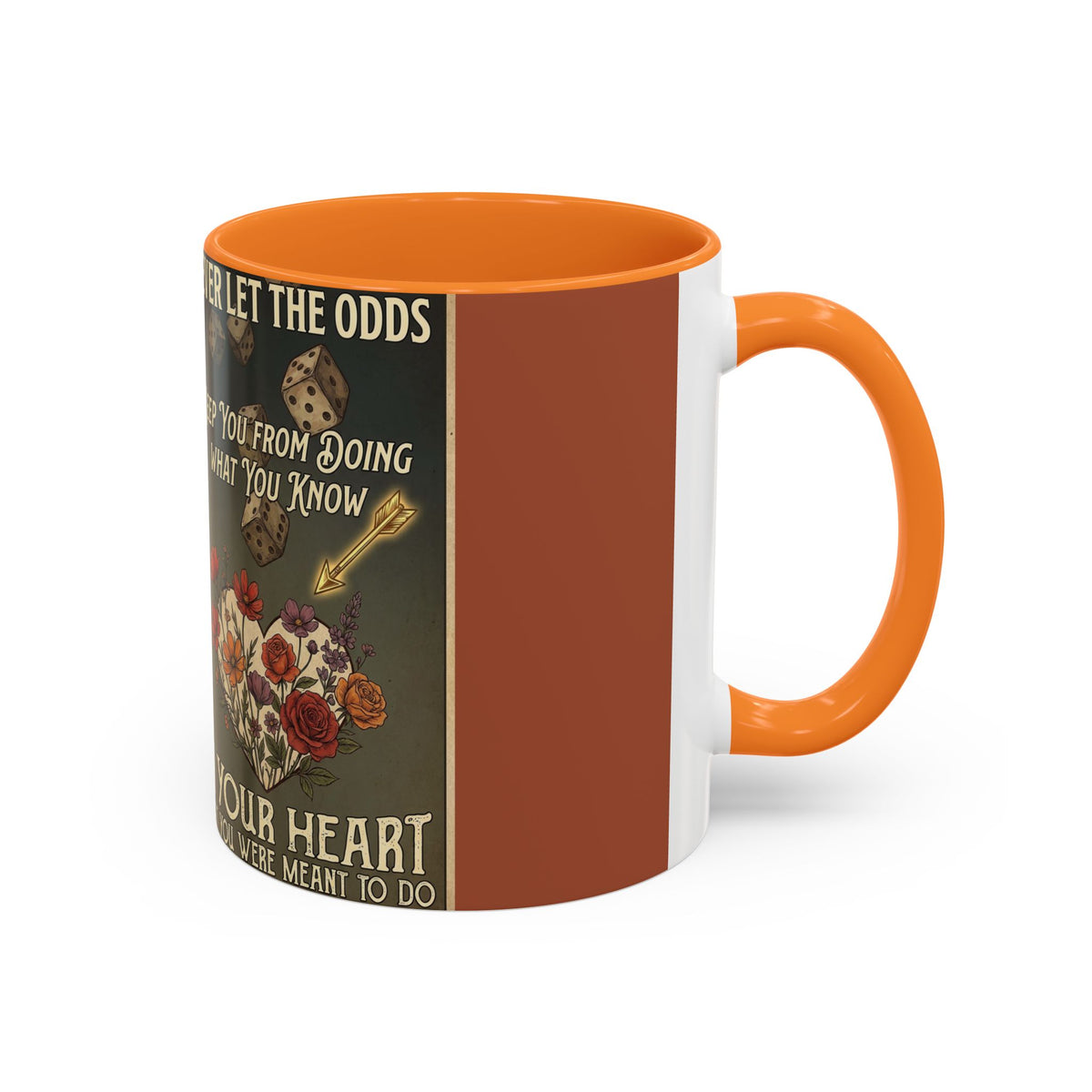 Inspirational Vintage Dice & Roses Coffee Mug (11oz/15oz)