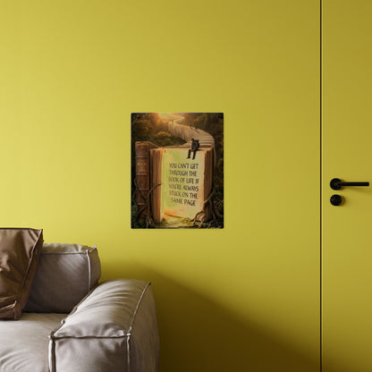 Acrylic Wall Art — "You Can't Get Through the Book of Life" Inspirational Quote Panel