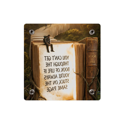 Acrylic Wall Art — "You Can't Get Through the Book of Life" Inspirational Quote Panel