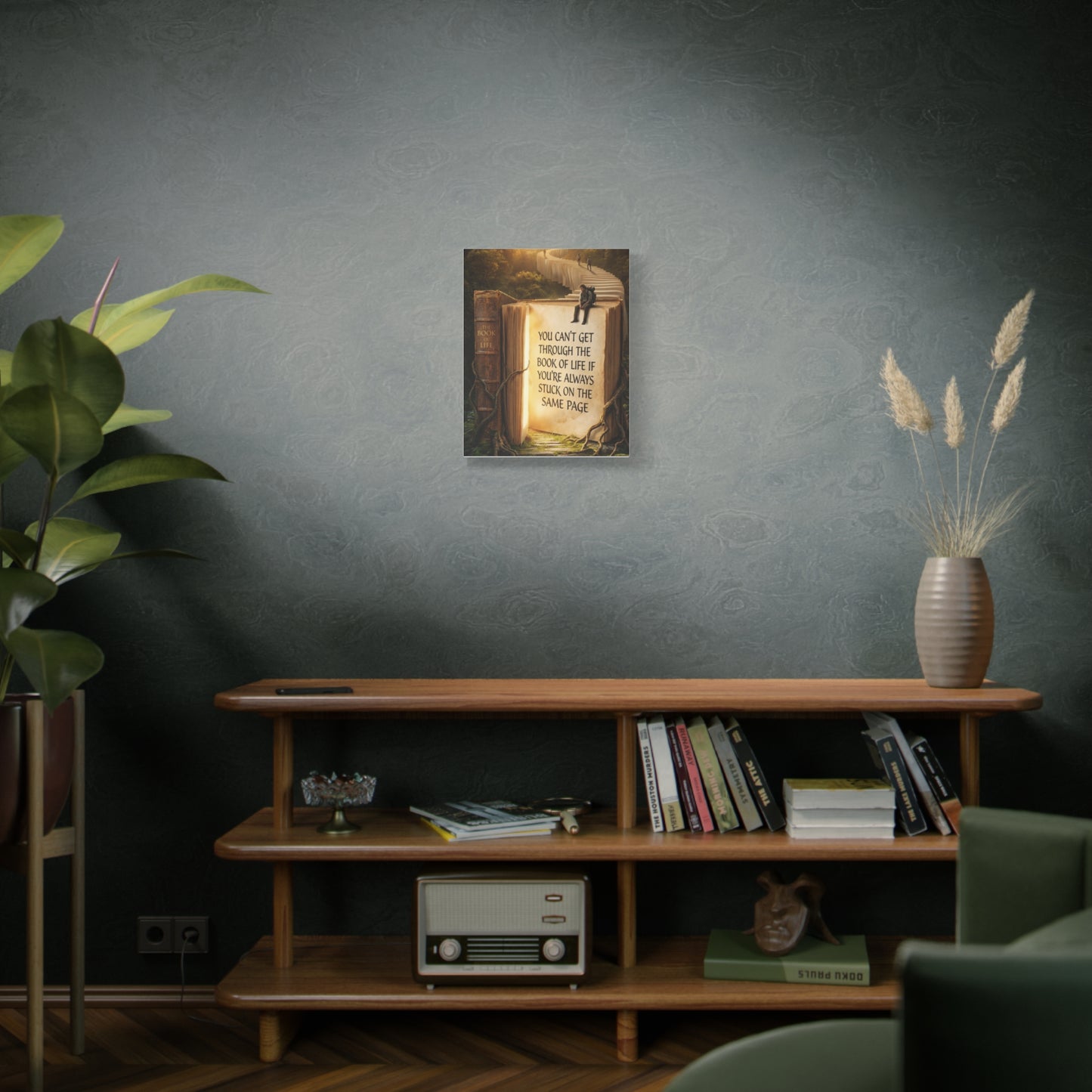 Inspirational Canvas Wall Art — "You Can't Get Through the Book of Life..."