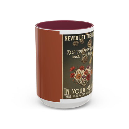 Inspirational Vintage Dice & Roses Coffee Mug (11oz/15oz)
