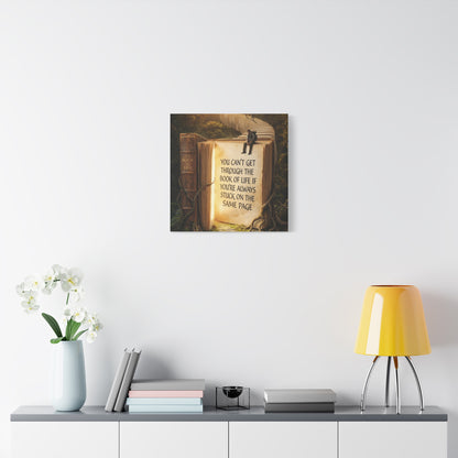 Inspirational Canvas Wall Art — "You Can't Get Through the Book of Life" Quote