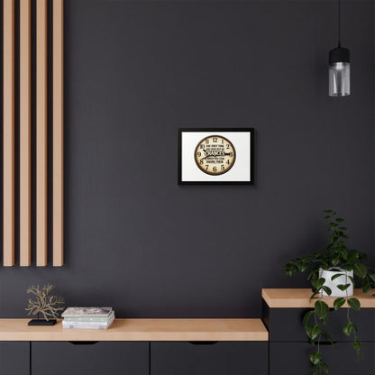 Framed Poster — Motivational Clock Quote “The Only Time You Run Out of Chances Is When You Stop Taking Them”