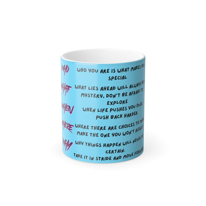 Color-Changing Inspirational Quote Mug — 11oz Morphing Coffee Cup