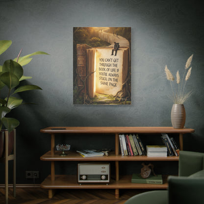 Inspirational Canvas Wall Art — "You Can't Get Through the Book of Life..."