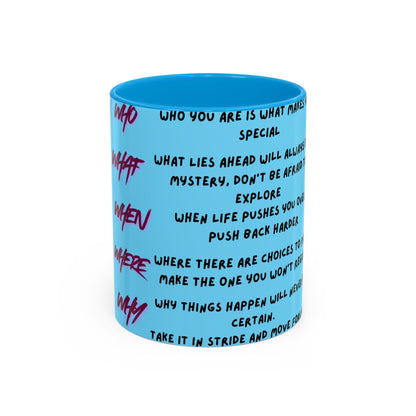 Inspirational Quote Color Accent Mug — Motivational Daily Reminder (11oz)
