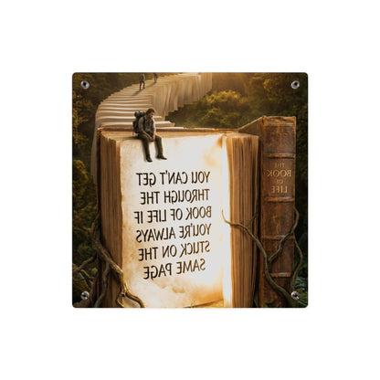 Acrylic Wall Art — "You Can't Get Through the Book of Life" Inspirational Quote Panel