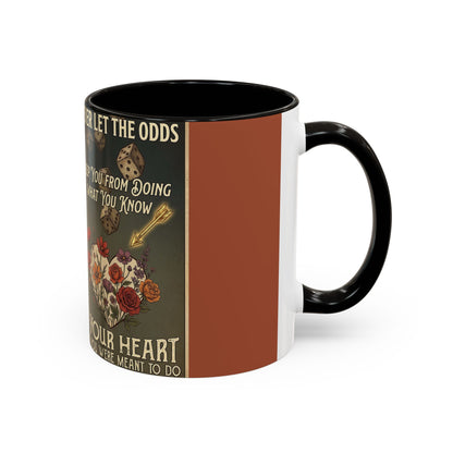 Inspirational Vintage Dice & Roses Coffee Mug (11oz/15oz)
