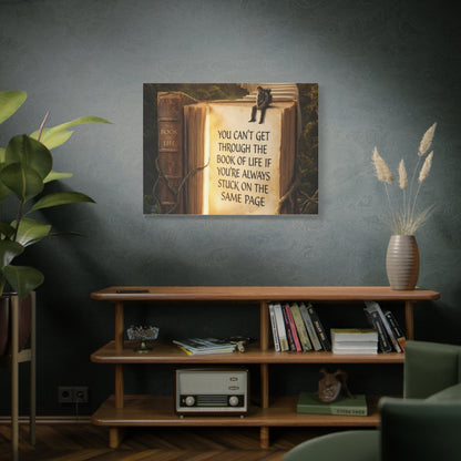 Inspirational Canvas Wall Art — "You Can't Get Through the Book of Life" Quote
