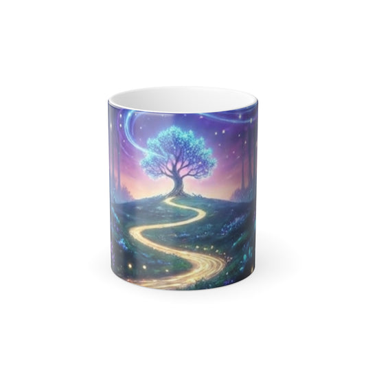 Magic Tree Color-Changing Mug — Enchanted Night Path 11oz