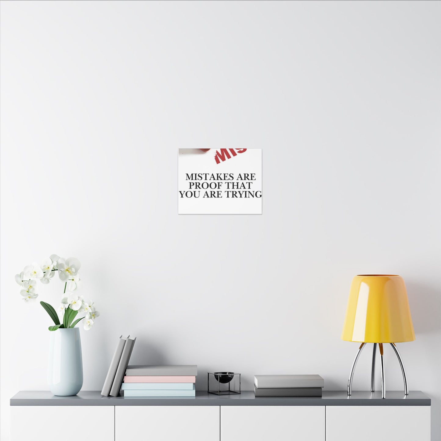 Motivational Canvas Print – "Mistakes Are Proof That You Are Trying" - Horizontal