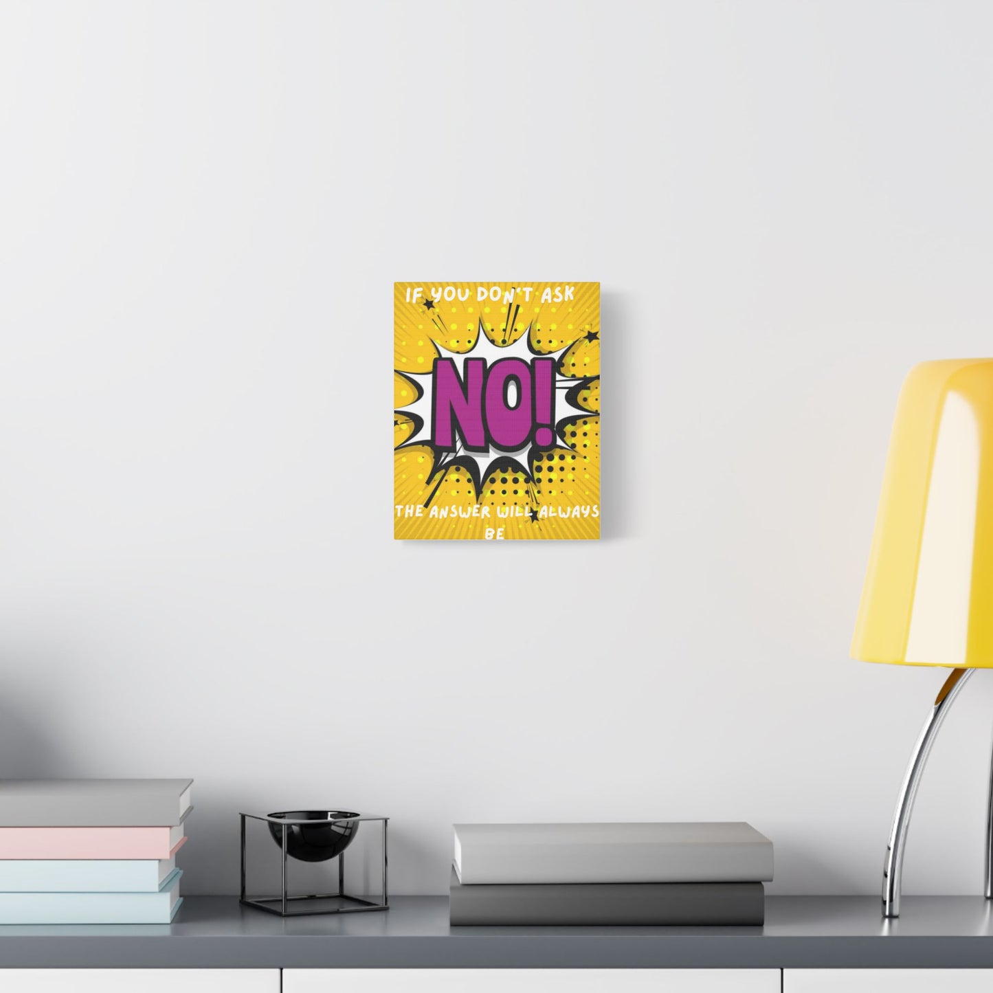 If You Don't Ask The Answer Will Always Be No - Satin Stretched Canvas