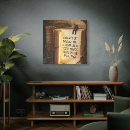 Inspirational Canvas Wall Art — "You Can't Get Through the Book of Life..."