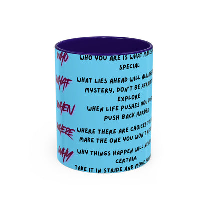 Inspirational Quote Color Accent Mug — Motivational Daily Reminder (11oz)