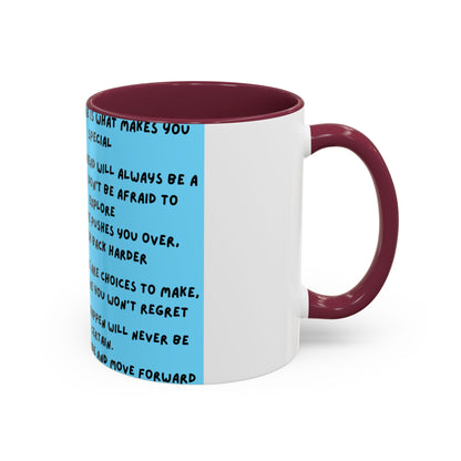 Inspirational Quote Color Accent Mug — Motivational Daily Reminder (11oz)