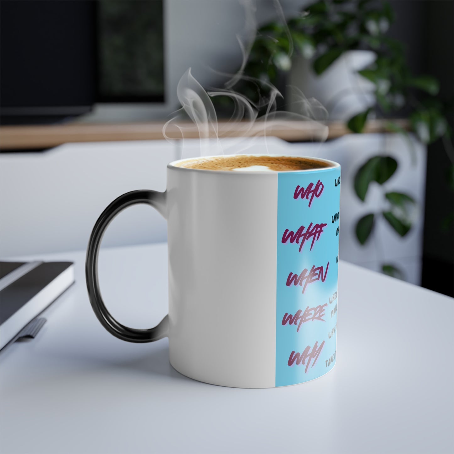 Color-Changing Inspirational Quote Mug — 11oz Morphing Coffee Cup