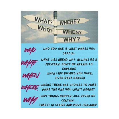Motivational Question Sign Stretched Canvas