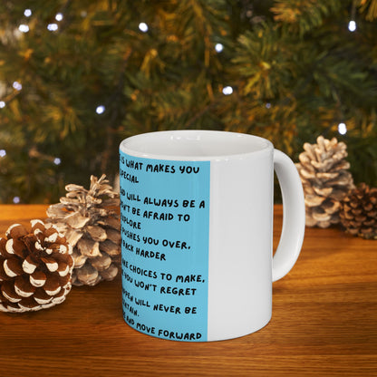 Inspirational Quote Ceramic Mug (11oz) – Motivational Morning Coffee Cup