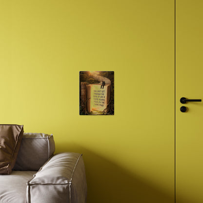 Acrylic Wall Art — "You Can't Get Through the Book of Life" Inspirational Quote Panel