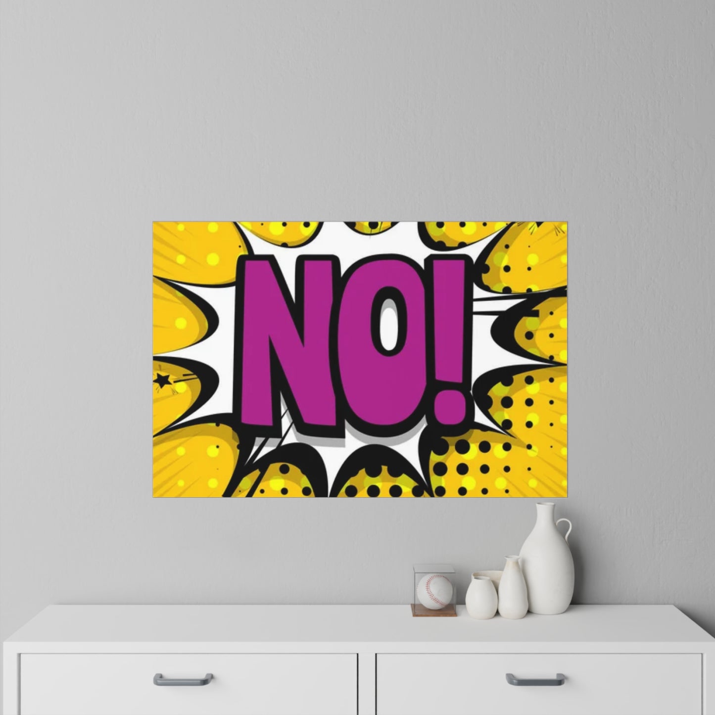 Pop Art "NO!" Wall Decal - Bold Comic Speech Bubble Sticker