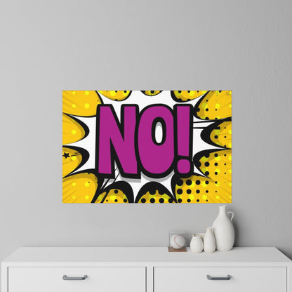 Pop Art "NO!" Wall Decal - Bold Comic Speech Bubble Sticker