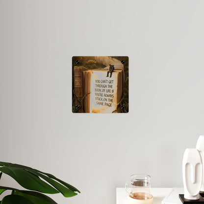 Acrylic Wall Art — "You Can't Get Through the Book of Life" Inspirational Quote Panel